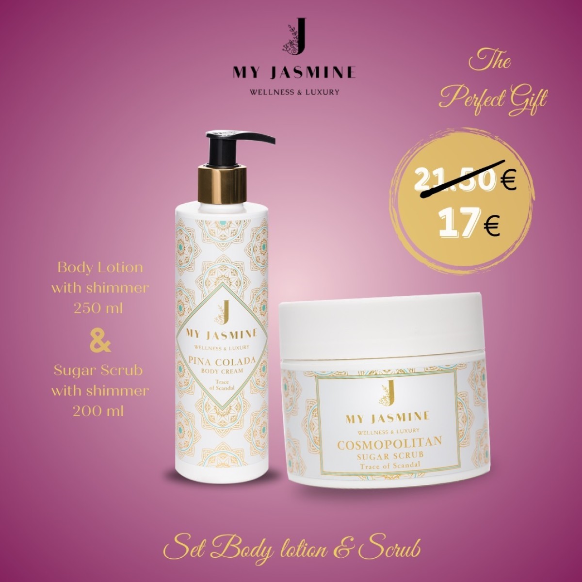 My Jasmine Σετ Body Lotion 250ml & Sugar Scrub 200ml